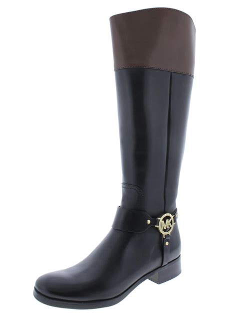 michael kors wide calf black boots|mk knee high boots.